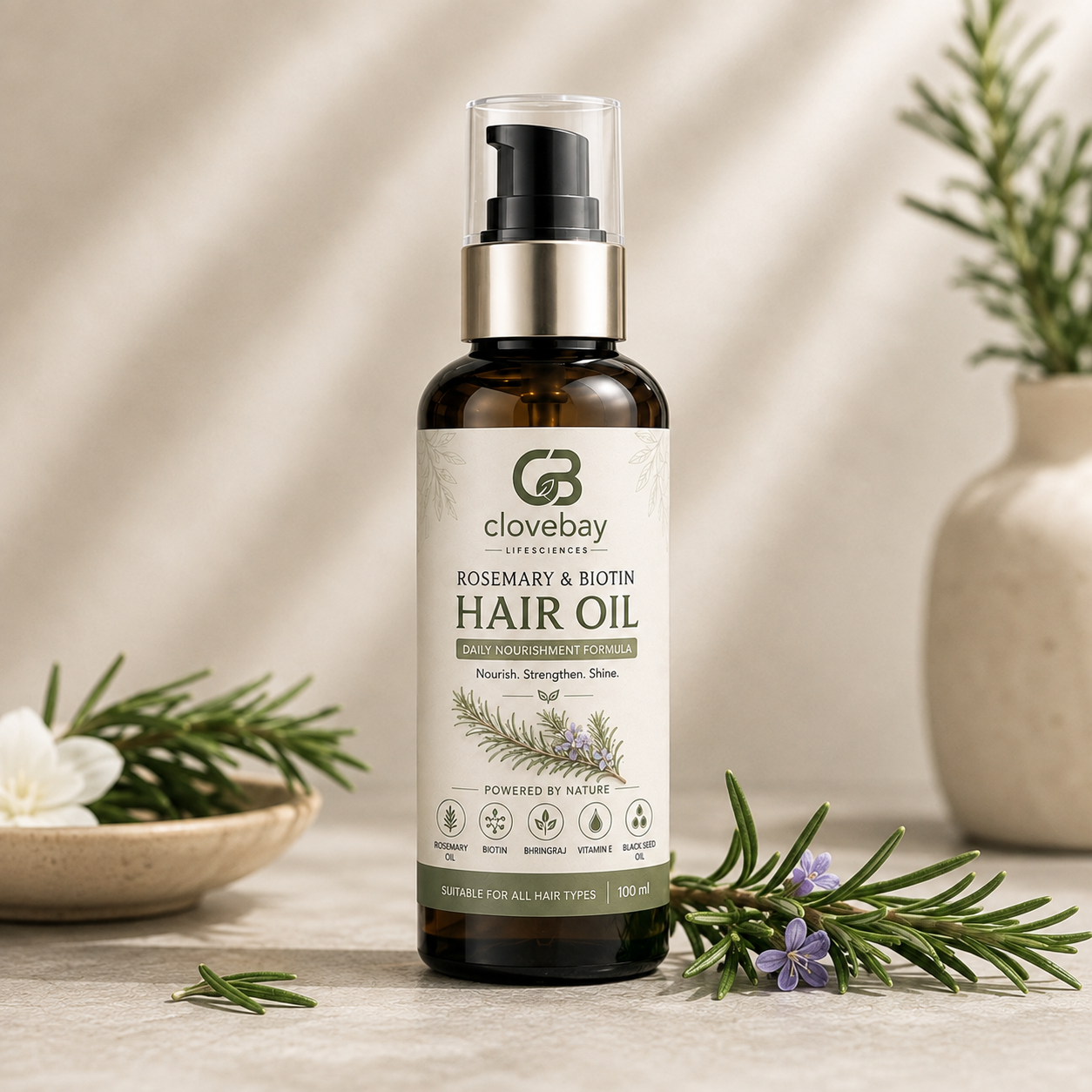 Clovebay Rosemary Biotin Hair Oil