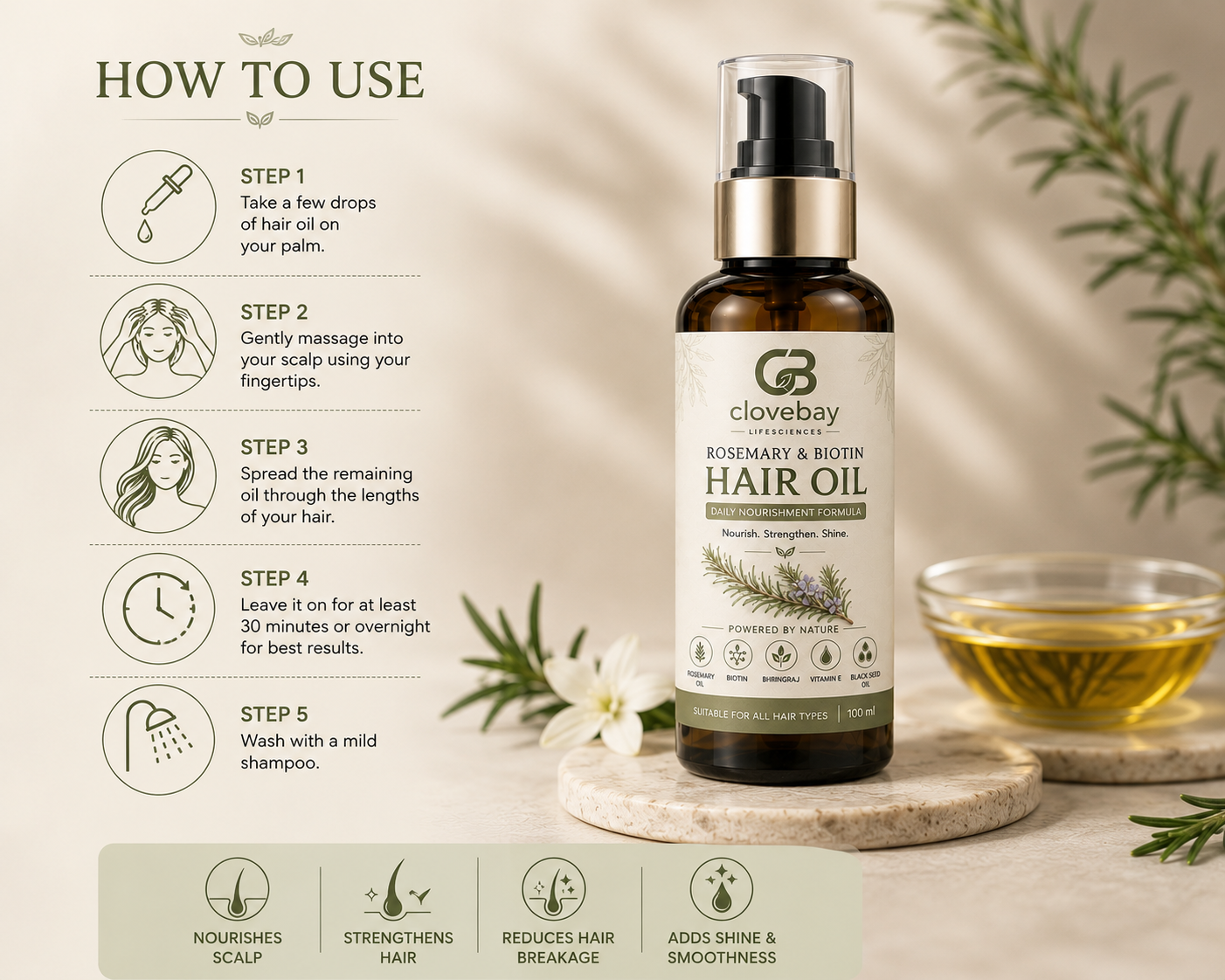 Rosemary & Biotin Hair Oil