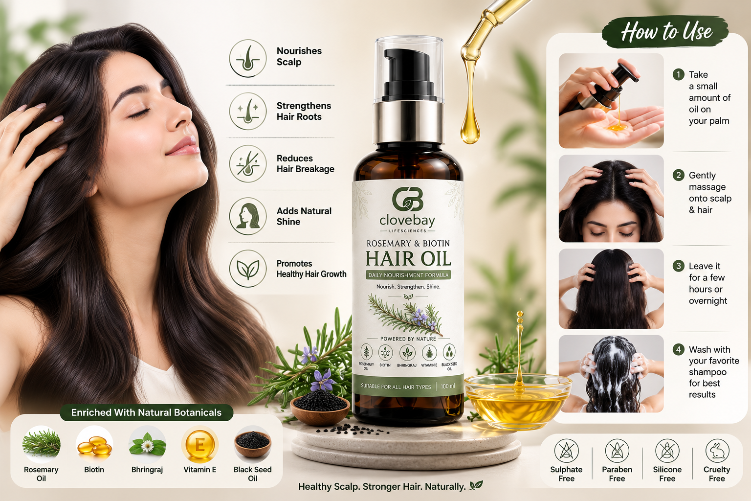 Rosemary & Biotin Hair Oil - Image 3